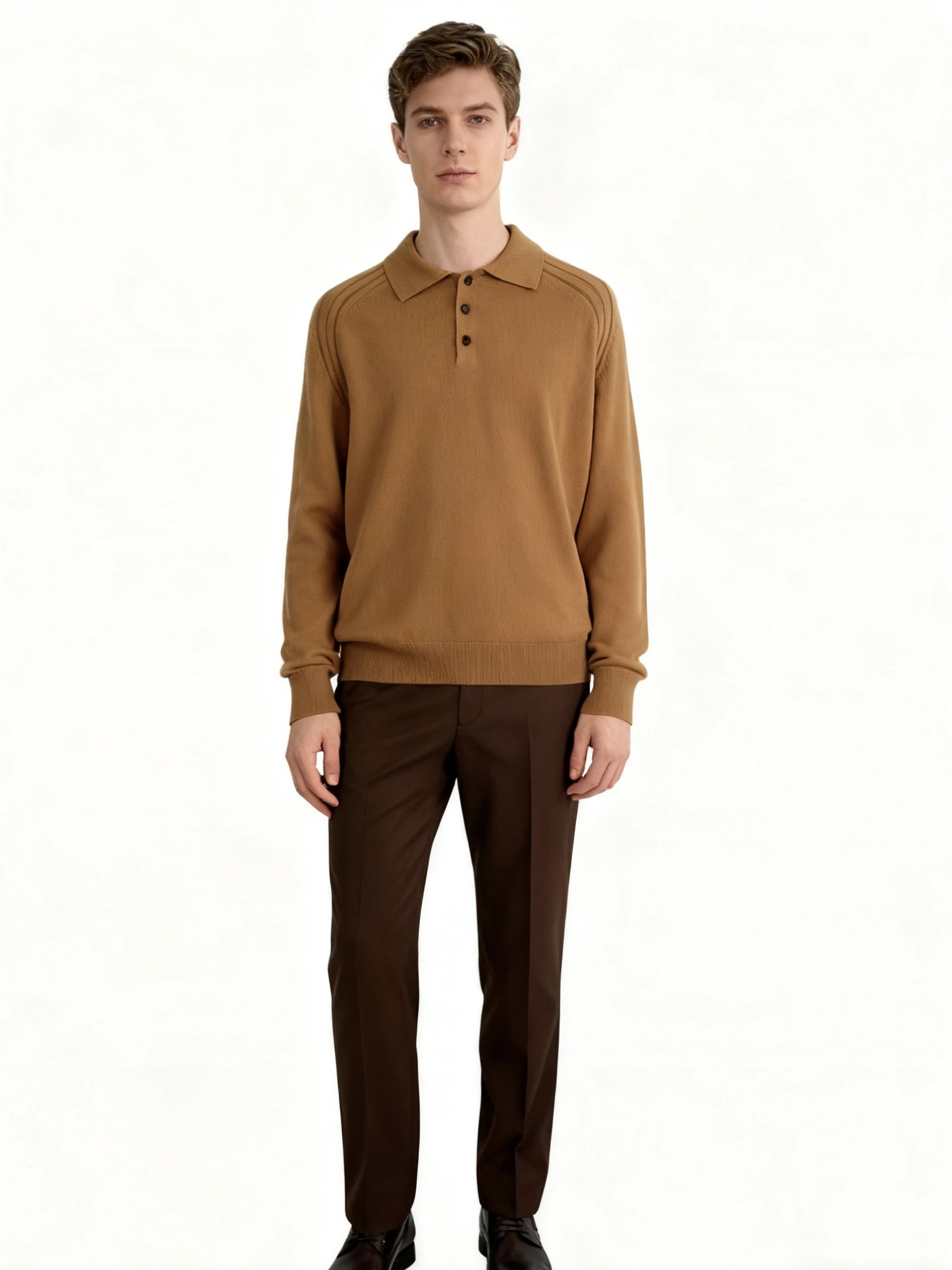 wg.luxury-- 8oro Pi191 Polo wool 3colour item:E-F501J1005-3H